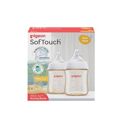 SOFTOUCH BPP BOTTLE PPSU TWIN PACK 160ML – Pigeon Australia