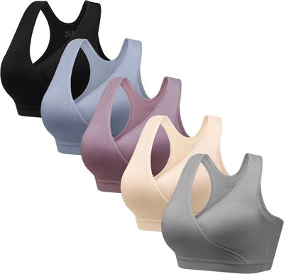 HBselect Nursing Bras for Breastfeeding, Maternity Nursing Sleep Bra Wireless Pregnancy Sleep Bralette 3/5 Pack at Amazon Women’s Clothing store