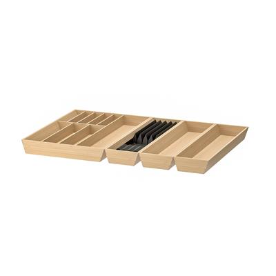 UPPDATERA cutl tray/utsl trays/tr w knife rck, anthracite/light bamboo, 81x50 cm (32x191/2) - IKEA CA