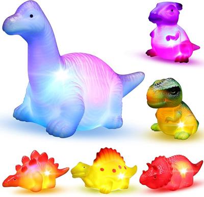 Amazon.com: 6 Packs Light-Up Floating Dinosaur Bath Toys Set, for Baby Toddler Nephew in Birthday Christmas Easter , Great Water Bathtub Shower Pool B