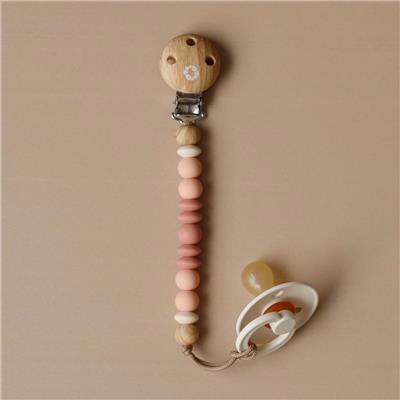 Pacifier-Clip Ora Wood Peach B