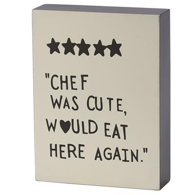 By Kathy Cute Chef Box Sign Table Decor