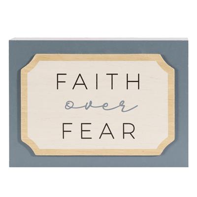 Belle Maison Faith Over Fear Caption Box Table Decor
