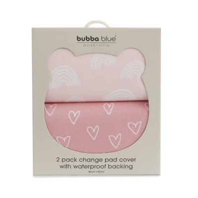 Bubba Blue Nordic Change Mat Cover 2 Pack Pink/Rose | Baby Bunting AU