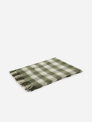 Jet Home Olive Mohair Throw 180 x 200 cm | Bash