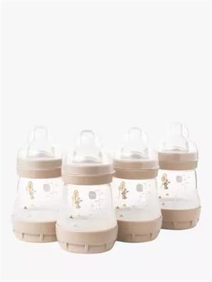 MAM Easy Start Anti-Colic Self-Sterilising Baby Bottles, 160ml, Pack of 4, Neutral