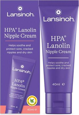 Lansinoh HPA Lanolin Nipple Cream - 40ml - Sore Nipples Cracked Skin Breast Feeding 100% Natural Hypoallergenic Tasteless & Odourless BPA BPS-free Bre