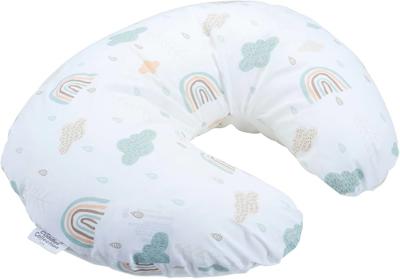 Cuddles Collection Nursing Pillow with 100% Cotton Cover - Removable Cover Breastfeeding Pillows for Comfortable Nursing Support Baby Pillow (Rainbow)