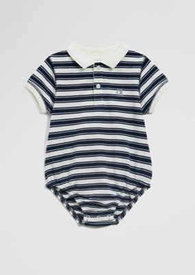 Organically Grown Cotton Stripe Polo Bodysuit | Woolworths.co.za