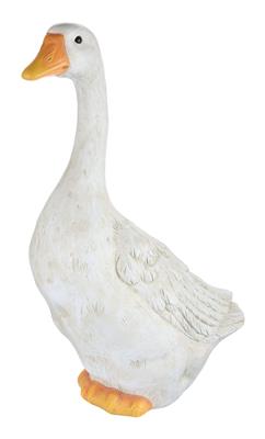 FOR LIVING Heavy Duty Resin Porch Goose, Weather-Resistant