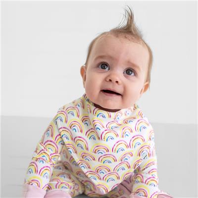 Pastel Rainbows Bandana Bib - Little Sleepies