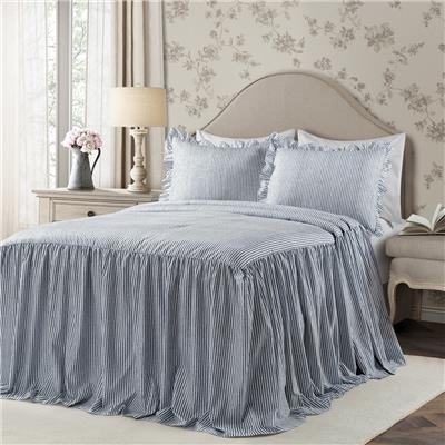The Gray Barn Lazy Acres Ticking Stripe Bedspread Set - Overstock - 27978283