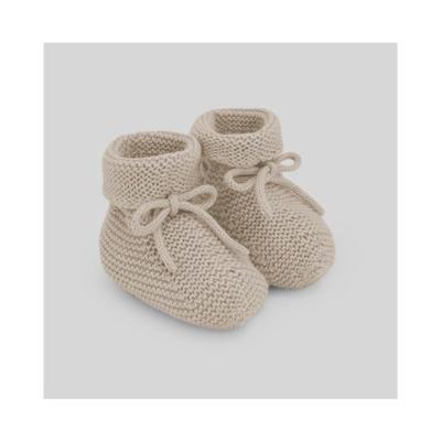 Paz Rodriguez - Knit Newborn Booties Esencial Sand