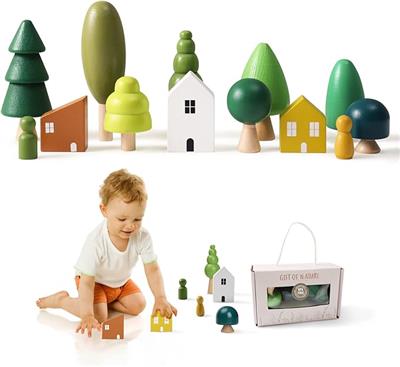 Amazon.com: Promise Babe Wooden Mushroom Toys, Montessori Wooden Blocks Stacking Toys for Toddlers 11 Pcs, Miniature Mushroom Various Sizes Woodland C