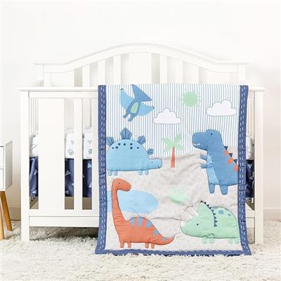 Amazon.com : YCDTMY 3 Piece Crib Bedding Set for Boys - Baby Crib Dinosaur Bedding Set with Fitted Crib Sheet, Dust Ruffle Comforter, for Newborn, Inf