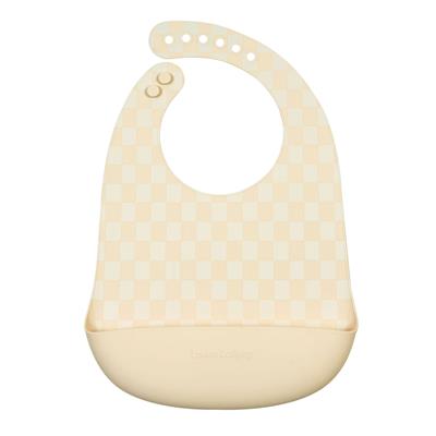 Silicone Bib - Neutral Checkerboard