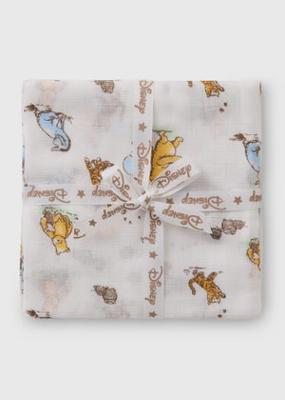 Disney 3 Pack Winnie The Pooh Baby Cream Muslin Cloths - Matalan