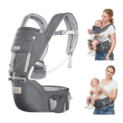 6 in 1 Baby Carrier, Ergonomic Infant Wraps, Backpack Style Hip Seat Carrier for 7-66 lbs Newborn to Toddler - Grey - Walmart.ca