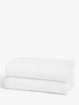 John Lewis ANYDAY Babys Bath Towels, Pack of 2, White