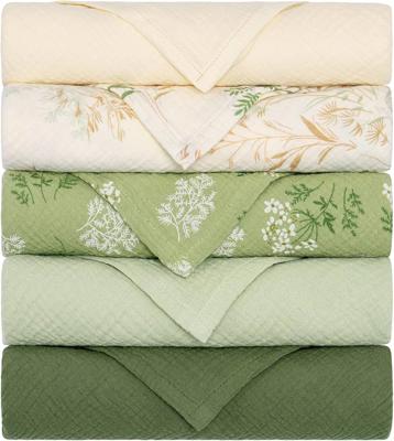 Yukkidds Muslin Cloths for Baby Large 60x60cm Burp Cloths for Newborn 100% Cotton Soft & Breathable Muslin Squares Baby Essentials for Boys Girls 5 Pa