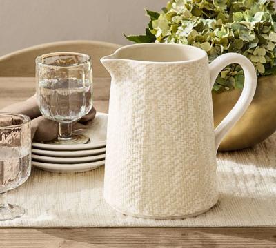 Elena Stoneware Pitcher | Pottery Barn