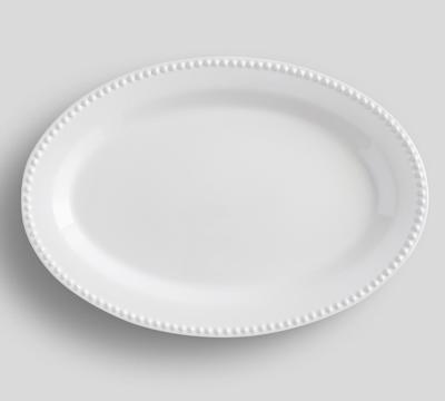Emma Beaded Oval Serving Platter - Elegant Dining | Pottery Barn