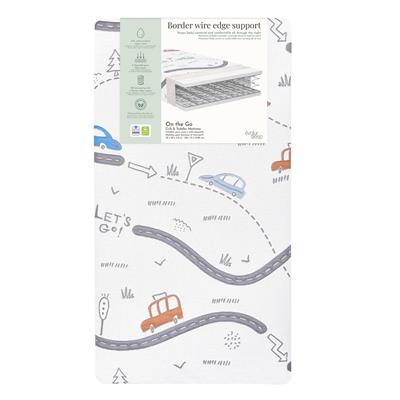 Evolur 150 Coil Inner Spring On The Go Mattress, fits All Full-Size Cribs & Toddler Beds / Greenguard Gold environment safe baby mattress/ JPMA certif