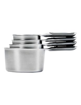 OXO 4 Piece Stainless Steel Measuring Cup Set in Silver | MYER