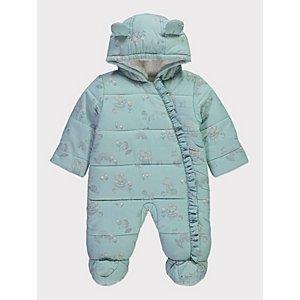 Blue Woodland Mouse Hooded Snowsuit | Baby | George at ASDA