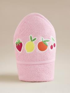 Pink Mixed Fruit Cotton Hooded Towel | Baby | George at ASDA