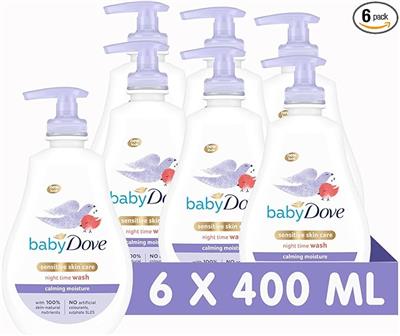Baby Dove Calming Moisture Head to Toe Wash – Gentle Chamomile Baby Wash for Sensitive Skin, Relaxes & Soothes Before Bed- 6 x 400ml : Amazon.co.uk: B
