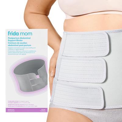 Frida Mom - Postpartum Abdominal Support Binder Belly Binder Postpartum Recovery, for Natural Delivery & C-Section Recovery, 9 High Adjustable Compres