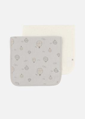 Balloon Reversible Cotton Muslin Burp Cloths 2 Pack  | Woolworths.co.za