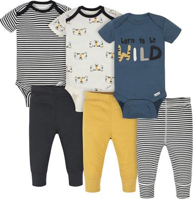 Amazon.com: Onesies Brand Baby 3 Onesies 3 Pants Outfit Bundle Mix n Match Newborn to 12M, Black Yellow Tiger Stripe, 6-9 Months (21391616A): Clothing