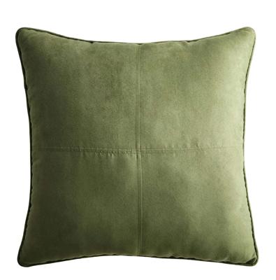 Torrey Olivine Faux Suede Throw Pillow, 18