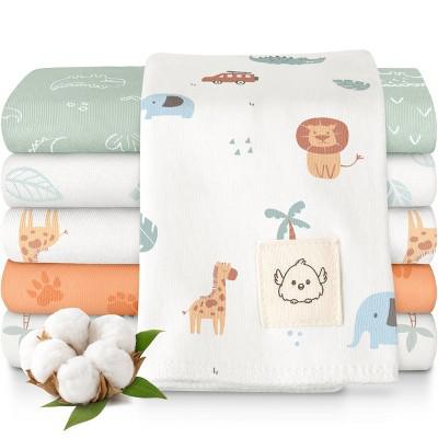 KeaBabies 6pk Shea Baby Burp Cloths for Baby Boys and Girls, 100% Organic Cotton Burping Cloths for Babies, Newborn (Wilderness) : Target