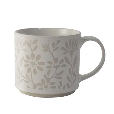 CANVAS Stackable Floral Stoneware Mug, 16-oz
