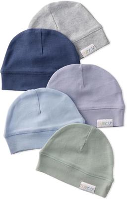 Amazon.com: Butterblu Charlie 5-Pack Caps 100% Organic Cotton Beanie Hats for Newborn and Baby Girls, Boys, Unisex​, Natural, One Size: Clothing, Shoe