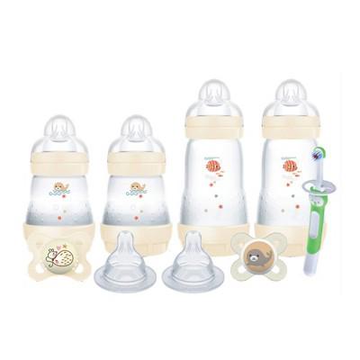MAM Welcome Home Baby Bottle Gift Set - 9ct: BPA-Free, Anti-Colic Bottles, Includes Pacifiers, Silicone Nipples : Target