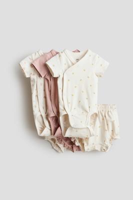 Cream/oranges 6-piece Jersey Set for kids | H&M US