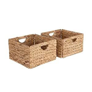 Amazon.com: Seville Classics Premium Natural Handwoven Portable Laundry Bin Basket with Carrying Handles, Household Storage for Clothes, Linens, Sheet