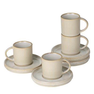 Stoneware 3oz Espresso Cup & Saucer Set (Set of 4) | Wayfair CA