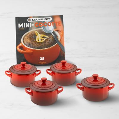 Le Creuset Stoneware 4-Piece Mini Cocotte Set with Cookbook | Williams Sonoma