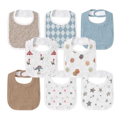 Gllquen Baby Muslin Cotton Cloth Baby Drool Bibs for Boys Girls with Adjustable Snap, 8 Pack, Circus - Walmart.com