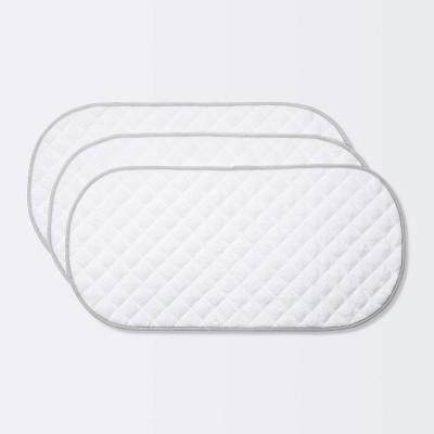 Changing Pad Liner White with Gray Edge - Cloud Island™ 3pk: Solid Fleece, 27 x 13 : Target