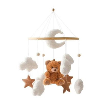 Delightful Mobile Crib Hanger With Teddy Bear Encouraging Hand Eye Coordination For Babys Joyful Nursery Wind Chimes Memorial with Poem in Memory of