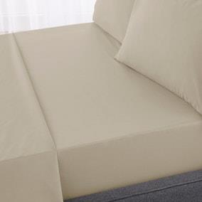 Hotel 230 Thread Count Percale 100% Cotton Fitted Sheet | Dunelm