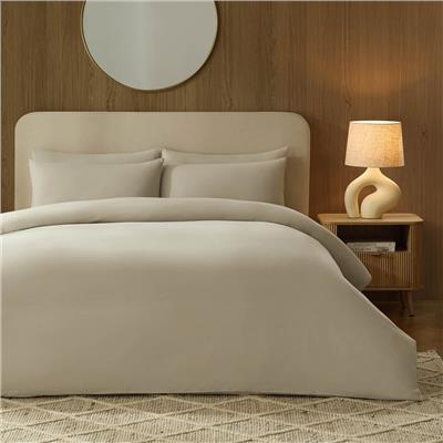 Soft Touch Microfibre Duvet Cover Set - Stone – DUSK