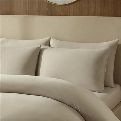 Pair of Soft Touch Microfibre Pillowcases - Stone – DUSK