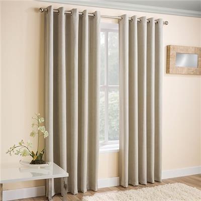 Enhanced Living Vogue Cream 66 x 72 inch (168x183cm) Eyelet Thermal Noise Reducing Dim Out Curtains for Bedroom and Living Room : Amazon.co.uk: Home &
